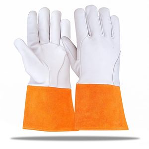 Doux léger résistance à l'abrasion pouce couture durable haute dextérité résistance coutures électrique grain cuir TIG gants de soudage - Product Image 6