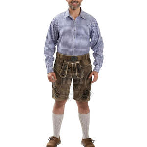 Adults Solid Colo Unique Style Breathable <b>Shorts</b> Lederhosen Bavarian <b>Shorts</b> Custom Made <b>Leather</b> <b>Shorts</b> - Product Image 2