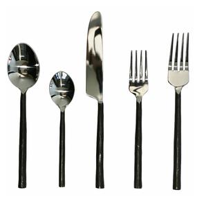 Ensemble de couverts écologiques en acier inoxydable poli miroir avec poignée design, cuillère, fourchette et couteaux ensemble d'ustensiles de cuisine - Product Image 1