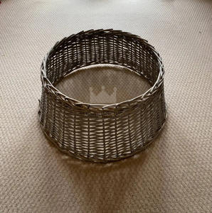 Wholesales <b>Wicker</b> <b>Tree</b> <b>Skirt</b> for <b>Christmas</b> Decoration Round Grey Hand-Woven Rattan <b>Christmas</b> <b>Tree</b> Collar - Product Image 2