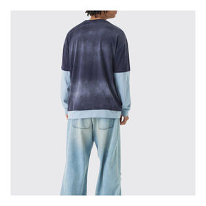 T-Shirt Homme Personnalisé Double Couche à Manches Courtes 100% Coton Tricoté Solide Haute Qualité Boxy Gaufré Hip Hop Graphique Street Wear - Product Image 2