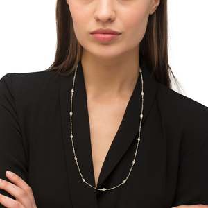 Collar de Diamantes Cultivados en Laboratorio de 1.50 Quilates y 36 Pulgadas de Largo, en Oro Amarillo de 9 Quilates, Elegante Collar de Diamantes con Engaste de Bisel en Oro Amarillo de 9 Quilates - Product Image 4