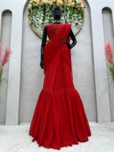 Premier hazır giymek için <span class=keywords><strong>Net</strong></span> Lehenga Saree anahtar teslimi etnik tarzı lüks toptancılar için dünya çapında toptan tedarikçisi - Product Image 4