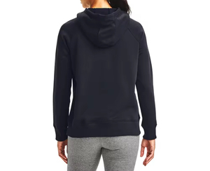 Sweat-shirt à capuche pour femme avec logo personnalisé, décontracté, coupe ample, épais, moelleux, couleur unie, badge à sequins sur le devant - Product Image 2