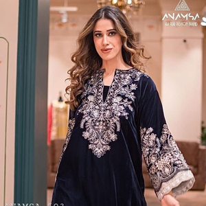 Presentando exquisito terciopelo puro pesado 9000 con secuencia bordada pesada fabricante de colecciones de trajes trabajados por Royal Export - Product Image 4