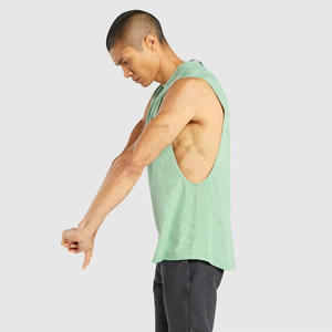 Débardeurs de gymnastique d'entraînement pour hommes sur mesure de haute qualité chemises sans manches en gros tricoté tissage OEM disponible - Product Image 3