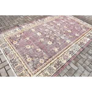 พรมวินเทจ ขนาด 5.8x9.3 ฟุต พรมขนาดใหญ่ พรมขนสัตว์ตุรกีสีแดงลายปะติด - Product Image 2