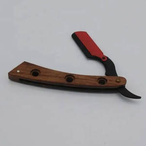Maquinilla de afeitar plegable hecha a medida, venta al por mayor, hoja de afeitar de peluquero desechable de seguridad con maquinilla de afeitar con mango de hueso y madera - Product Image 4