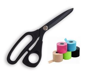 Tijeras de Acero Inoxidable Antiadherentes con Hojas Recubiertas de Fluoruro y Mango de Agarre Suave para Cortar Cinta de Kinesiología - Tijeras para Tela DIY - Product Image 4