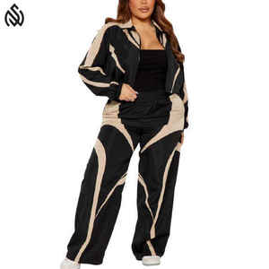 ชุดกันลมของผู้หญิงเสื้อกันลมสไตล์สวมใส่สบายสีตัดกันใหม่สำหรับฤดูหนาวระบายอากาศได้ดีจากโรงงาน - Product Image 3