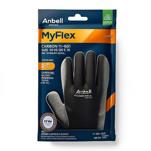 ถุงมือ Ansell HyFlex 11-601 ไซส์ 10 สีดำ/เทา มาตรฐาน EN 388 ประเภทอุปกรณ์ป้องกันส่วนบุคคล (PPE) หมวดที่ 2 บรรจุ 12 ชิ้น สำหรับป้องกันในสวน - Product Image 3