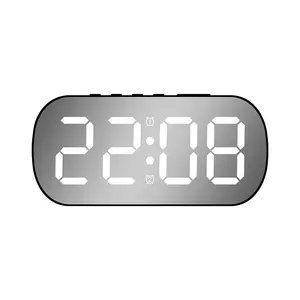 New Arrival Brightness Adjustable Display Temperature Date Time Bedside Table Digital LED Alarm Clock For Bedroom Office