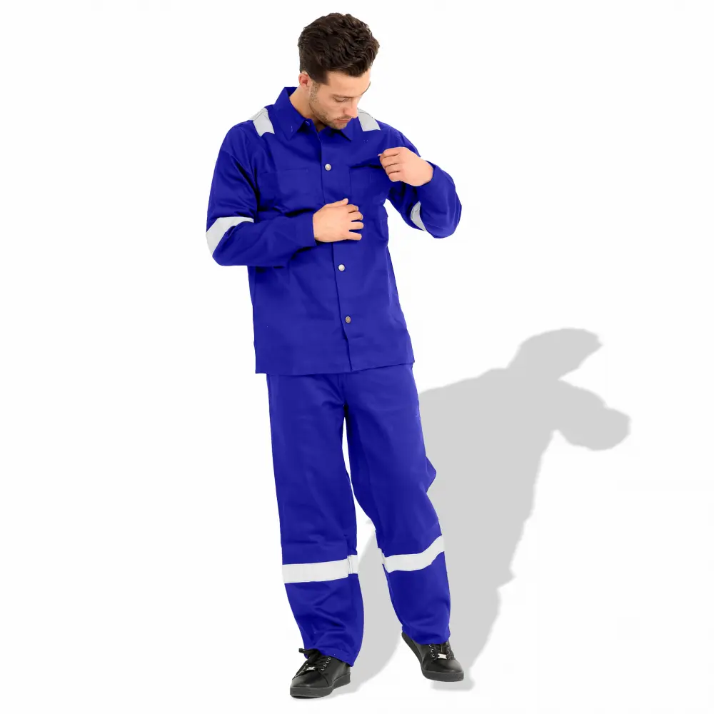 Coverall pakaian kerja Gas minyak antilembap, seragam kerja keseluruhan antiapi