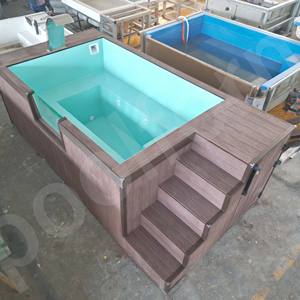 Petite piscine familiale en fibre de verre, résistante aux UV, résistante à la corrosion, fenêtre, piscine hors sol, spa extérieur - Product Image 5