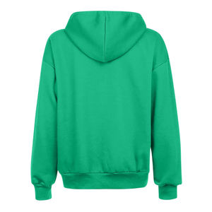 Sweat-shirt zippé uni personnalisé pour femmes sweat-shirt à capuche en éponge française surdimensionné de rue vierge avec poche à cordon sweat à capuche zippé - Product Image 6