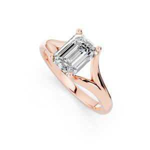 Anillo de compromiso de boda de corte esmeralda chapado en rodio clásico al por mayor diamante a prueba de agua para bodas fiestas de aniversarios - Product Image 6