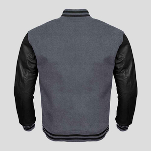 Wholesale Men's High Quality Varsity Jacket Stand New Design Winter Fashion Cotton Fleece CollegeBaseballjacket for men - Product Image 3