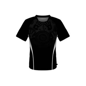 Jersey de rugby gráfico completo con costura de panel, ajuste de cola caída, tela de control de humedad y opciones de detalles de equipo personalizadas - Product Image 3