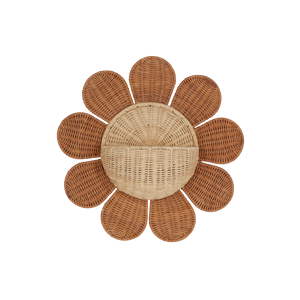 ตะกร้าหวายติดผนังลายดอกเดซี่อุปกรณ์เสริมสำหรับบ้านวัสดุธรรมชาติที่ปลอดภัยต่อสุขภาพและความงามที่น่าพึงพอใจขายส่ง - Product Image 1