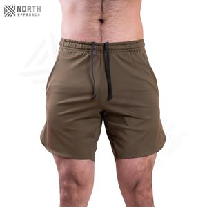 Shorts de sport pour homme, écologiques, imperméables, à séchage rapide, décontractés, pour la salle de sport, streetwear, respirants, taille élastique, motif uni - Product Image 1