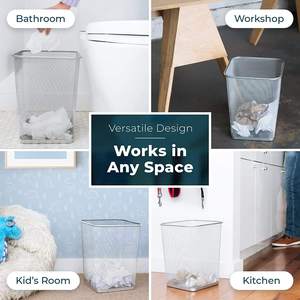 <strong>Mesh</strong> <strong>Metal</strong> Waste Basket <strong>Office</strong> Garbage <strong>Trash</strong> Cans Paper Basket Garbage Storage Waste Bin <strong>Trash</strong> Can Round <strong>Wire</strong> <strong>Mesh</strong> - Product Image 6