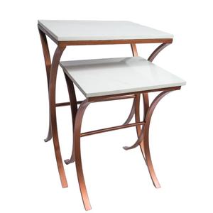 أريكة خشبية ريفية صناعية متداخلة من 3 نهاية مجموعة طاولة غرفة المعيشة من الهند - Product Image 5