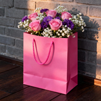 Sac d'emballage pour fleurs FL31 avec logo personnalisé, sac à fleurs portable avec sac d'emballage pour bouquet de fleurs