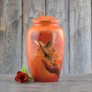 Urne de crémation royale en métal de grande classe thème de feu noir unique urnes funéraires pour adultes finies en marbre cendres humaines à un prix abordable - Product Image 5