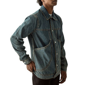 New Design <b>Men</b> Custom Size <b>Denim</b> <b>Jacket</b> Casual Style Fashionable Quick Dry Solid Color Jeans <b>Jacket</b> OEM Serviced <b>Jackets</b> <b>For</b> <b>Men</b> - Product Image 2