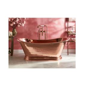Bañeras de cobre antiguas de primera calidad con un acabado de pátina rústica y elegancia artesanal para una decoración de baño atemporal - Product Image 5