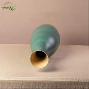 Jarrón Alto de Bambú Enrollado Hecho a Mano, Estilo Art Deco, Ecológico, Decoración para Mesa del Hogar - Product Image 4