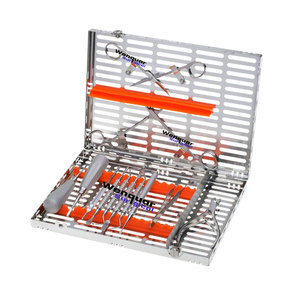 Kit d'extraction, ensemble d'instruments chirurgicaux de 12 pièces avec cassette de stérilisation pour l'extraction dentaire et la chirurgie buccale, outils dentaires de haute qualité - Product Image 2