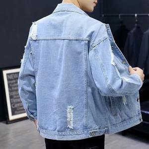 Chaqueta Vaquera de Mezclilla para Hombre, Chaqueta de Otoño Invierno, Chaqueta de Manga Larga, Chaqueta Informal de Moda para Hombre, Ajustada, Estilo Urbano - Product Image 5