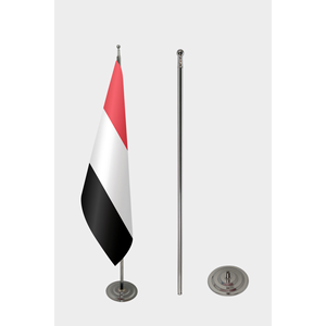 Official Yemen Indoor Pennant <b>Flag</b>-Digital Printing Aluminum <b>Pole</b> Cloth & Silk Materials - Product Image 2