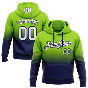 Industrie directe en gros 3D brodé personnalisé cousu gris noir-or Football pull sweat à capuche - Product Image 6