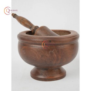 Fancy hecho a mano mortero de madera y mortero diseño atractivo molinillo de hierbas de especias de moda utensilios de cocina naturales herramienta Gadgets uso - Product Image 1