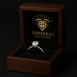 แหวนเพชรเม็ดเดี่ยวทรงบริลเลียนท์ 0.50 กะรัต VS1 ความสะอาดระดับ Excellent Cut สี D เพชรเลี้ยงในห้องปฏิบัติการ ได้รับการรับรองจาก SHREERAJ - Product Image 6