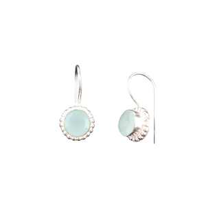Pendientes de Plata de Ley con Calcedonia Aqua, Hechos a Mano, Joyería Elegante con Piedra de Nacimiento de Mayo para Mujer, Chapados en Oro, Certificados por IGI - Product Image 4