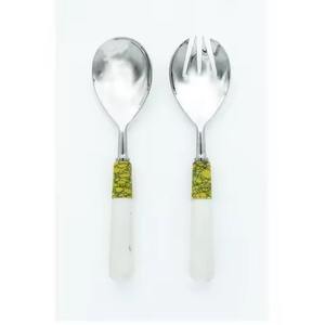 Ensemble de fourchettes et de cuillères à salade en acier inoxydable pour usage en restaurant, ustensiles robustes - Product Image 3