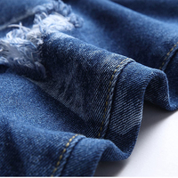 Jean en denim déchiré délavé coupe droite décontracté tendance pour homme – Nouveau design automne-hiver-été – Vente en gros