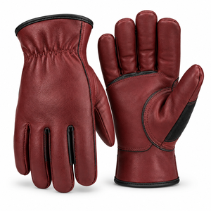 Gants de sécurité en cuir de qualité supérieure, manchette renforcée, épaisseur 10 mil, sans latex – Protection robuste des mains, design confortable, adhérence fiable pour - Product Image 1