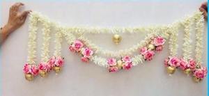 Mogra Garland Toran With Rose Flower Gifts for Diwali Housewarming Varalakshmi Puja Decor Doorway Hanging Wedding Decoration - Product Image 4