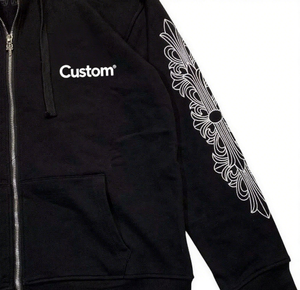 Sweat à capuche unisexe 100 % coton French Terry, logo personnalisé imprimé à l'écran sur le devant, coupe classique, poids lourd 450g, fermeture éclair, anti-rétrécissement - Product Image 2