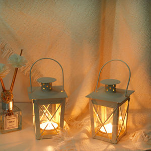 Portavelas de Diseño Moderno, Farol Decorativo de Hierro para Velas, Iluminación para el Hogar, Decoración para Navidad y Pascua - Product Image 4