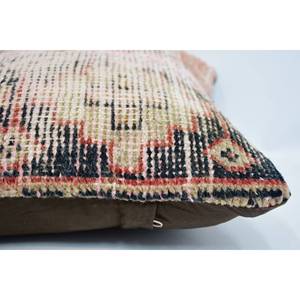 Oreiller en laine Patchwork Kantha Beige Premium 12x12 pouces Literie de luxe avec anneau carré moelleux tissé Caractéristiques portables - Product Image 5
