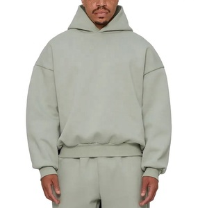 New Fashion Oversized Men's Hoodies Solid <b>Pattern</b> Hoodie Cotton Plain Baggy Pullover Men's Hoodies - Product Image 2