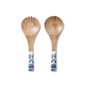 Ensemble de couverts en bois de manguier écologique avec impression émaillée, abordable pour la maison, l'hôtel, le restaurant, les cadeaux d'affaires - Product Image 6