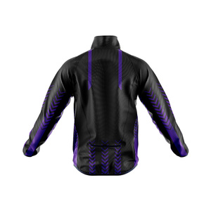 Veste coupe-vent unisexe décontractée à col roulé personnalisée, écologique, à séchage rapide, en nylon enduit, imperméable, respirante, avec fermeture éclair - Product Image 3