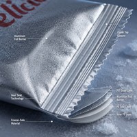 Sachet en plastique Mylar PE personnalisé avec logo thermoscellable en aluminium pour emballage de bâtonnets de crème glacée, de sucettes glacées et de produits surgelés