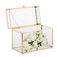Magnifique boîte à bijoux en métal, faite à la main, classique, écologique, plaquée or, personnalisable, décoration d'intérieur, rangement pour bijoux, organisateur 1-3L